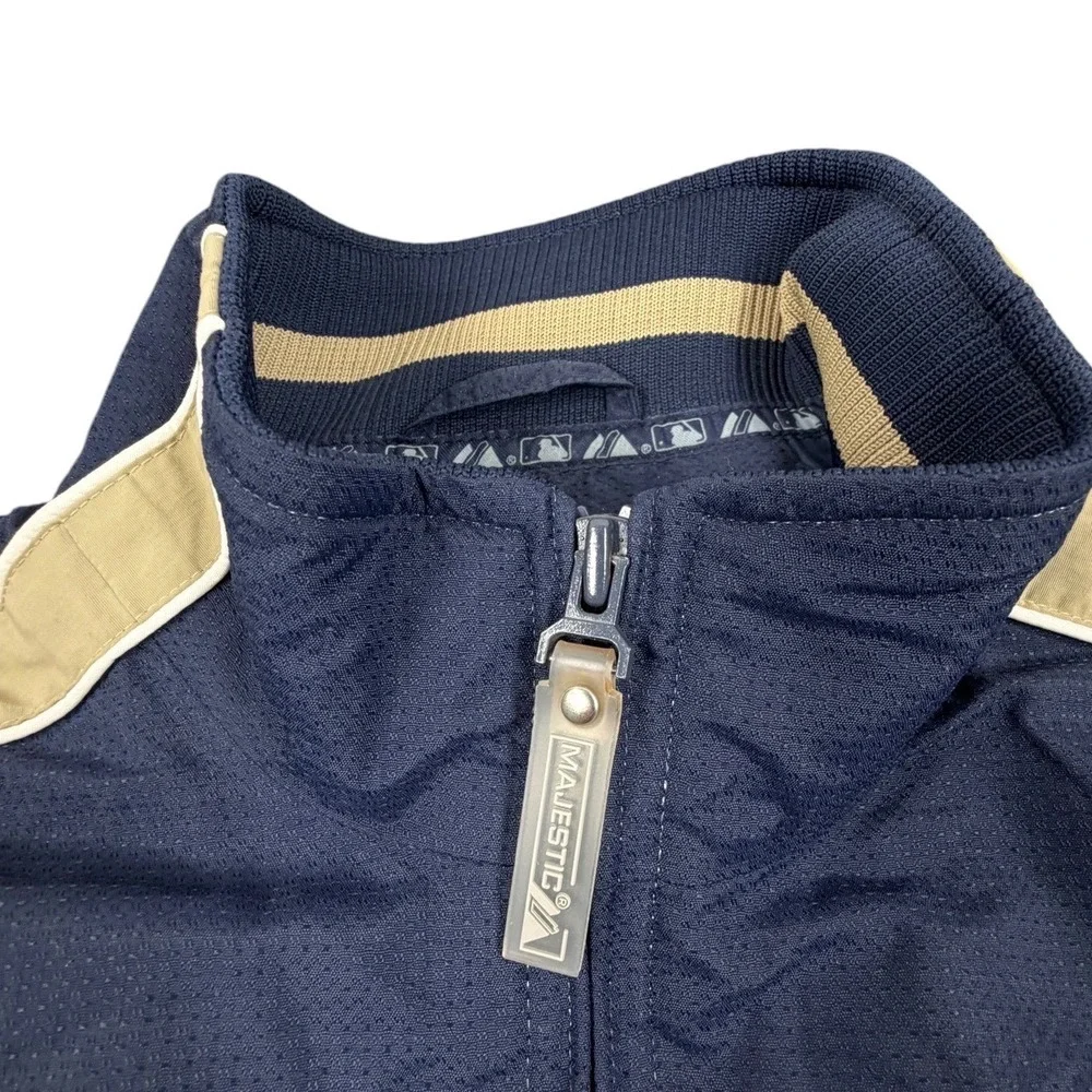 Majestic San Diego Padres Jacket Y2K Mens Navy  MLB Windbreaker Size Medium